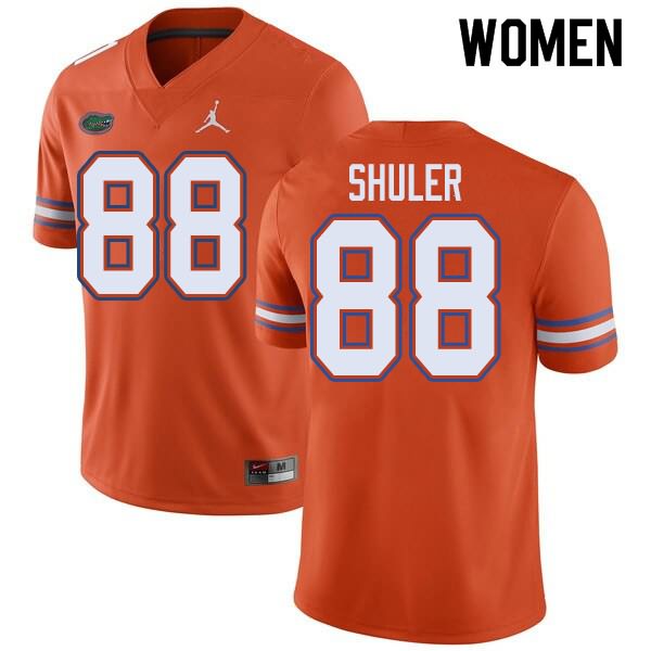 NCAA Florida Gators Adam Shuler Women's #88 Jordan Brand Orange Stitched Authentic College Football Jersey BGO5464QB